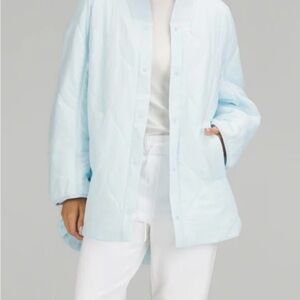 Lululemon Women's Light Blue Quilted Jacket